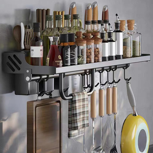<span class=keywords><strong>Porta</strong></span>-Spice Organizer Rack a <span class=keywords><strong>parete</strong></span> <span class=keywords><strong>porta</strong></span>-coltelli portaoggetti scaffali per stoviglie mensola da cucina in acciaio inox - Product Image 6