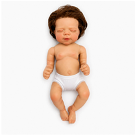 Boneka Bayi Reborn 18 Inci 50cm, Boneka Bayi Baru Lahir Simulasi Realistis, Boneka Mainan Silikon Vinyl dengan Tubuh Kain Lembut untuk Anak-anak