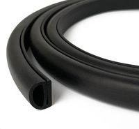 Cinta de Sellado de Goma Espuma EPDM Negra en Forma de E - Servicio de Corte Ecológico para Puertas y Ventanas de Garajes, Refrigeradores y Hornos - Hecho en Hebei