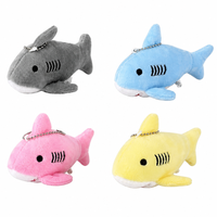 Porte-clés Requin en Peluche Mignon Zaves Écologique et Durable, Breloque Souple pour Sac, Pendentif pour Clés, Sac à Dos, Sac à Main, Mini Jouet Jaune