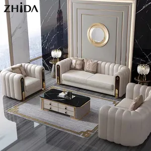 Luxus italienische Echt leder Schnitt Couch Wohnzimmer Wohnzimmer Möbel moderne 1 2 3-Sitzer Sofas gesetzt