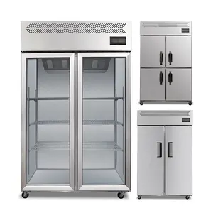Manufacturer Wholesale Double Temperature Side Door Freezing Explosion-Proof bakery showcase Refrigerator fridge double door