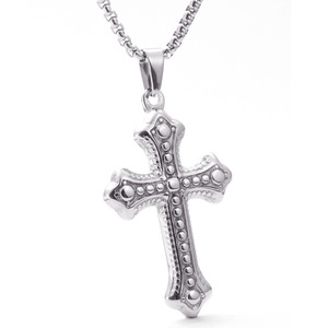 <b>Cross</b> Pendant Necklace Stainless Steel Unisex Fashion Jewelry Gift - Product Image 1