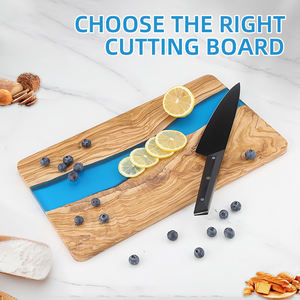 Tablero de resina epoxi de lujo para cocina, tabla de corte de madera de Acacia de oliva, personalizada, gran tamaño, venta al por mayor - Product Image 3