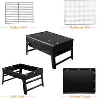 Usine directe Portable en acier au carbone charbon de bois cuisson léger BBQ pliant poêle grilles