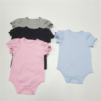 Bouton pression bébé Onesie impression personnalisée bébé fille vêtements body été bio 100% coton personnalisé nouveau-né bébé barboteuses