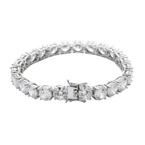 8Mm Single-row <b>Bracelet</b>, <b>Copper</b> Micro-inlaid Zircon Hip-hop <b>Bracelet</b>. Tanjing Fashion Lijing Necklace - Product Image 4