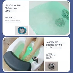 <span class=keywords><strong>Bassin</strong></span> de pédicure portable avec lumière LED, bain massant avec chaleur et jets - Product Image 4