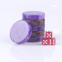 Pièces de jeu de remplacement durables de puces de backgammon en résine de luxe pour jeux de société intérieurs enfants
