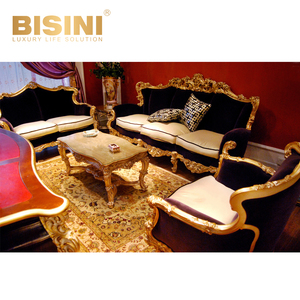 Mobili da soggiorno in stile francese royal set componibile in velluto divano classico, design unico mobili antichi per soggiorno - Product Image 5