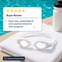 Lunettes de natation AF-5911 anti-buée, protection UV, sangle en silicone, vision claire pour l'entraînement des adultes et l'utilisation en piscine