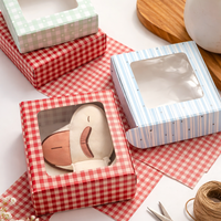 Boîte cadeau en papier avec fenêtre transparente, design pliable pour l'emballage de vente au détail d'accessoires pour cheveux