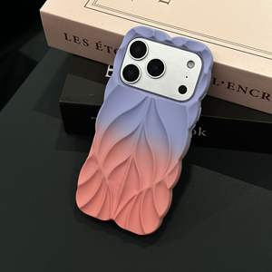 Funda para iPhone 17 Pro Max con Diseño de Hojas en Degradado para Apple 16, Funda Protectora para Teléfono de Mujer con Diseño Alienígena - Product Image 6