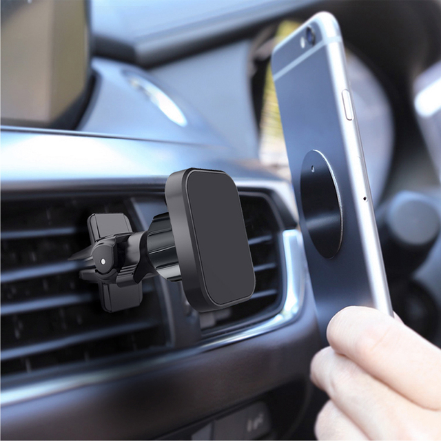 Flexible Car Air Outlet Clip-On Magnetic Phone Holder with 6 Magnets ABS Material Strongly Attached