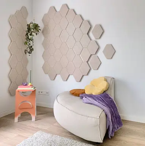 Aorong สติ๊กเกอร์ติดผนังทำจากสักหลาดลดเสียงสะท้อน akupanel ขนาด9มม. ~ 24มม. แผ่นโฟมสำหรับสัตว์เลี้ยงดูดซับเสียงชิ้นส่วนกระเบื้องอะคูสติก - Product Image 2