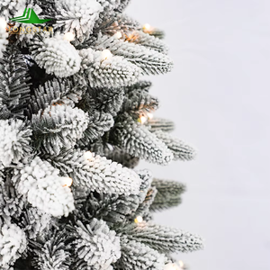 2026 nouvelle vente chaude transfrontalière noël floqué arbre crayon arbre blanc chute neige crypté arbre de noël décoration - Product Image 3