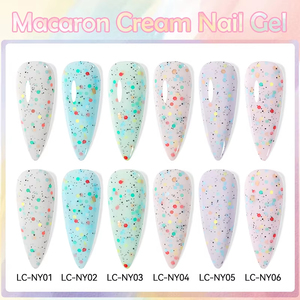 Esmalte de <span class=keywords><strong>Uñas</strong></span> en Gel de Calidad Superior, 7 ml, con Lentejuelas de Caramelo Macaron, Colores <span class=keywords><strong>Pastel</strong></span> de Primavera y Verano - Product Image 5