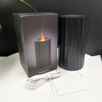 Diffuseur d'huiles essentielles pour voiture, humidificateur d'arôme, logo personnalisé, diffuseur d'arôme intelligent à ultrasons avec effet de flamme pour voiture