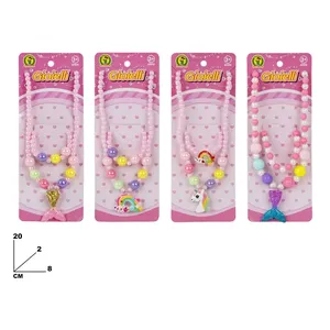 Ensemble de colliers perlés Gioielli pour enfants avec breloques licorne et sirène 3 ans et plus - Product Image 1