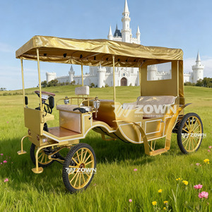 Venta Directa de Fábrica: Carruaje Eléctrico para Caballos, Carruaje Dorado para Bodas Reales y Turismo - Product Image 3