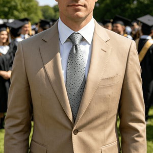 Cravates de créateur personnalisées pour hommes en polyester tissé jacquard à pois et à carreaux, respirantes et durables, pour tenues professionnelles et formelles - Product Image 3