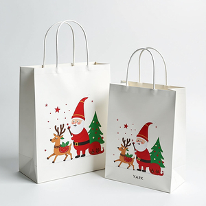 Sac en papier kraft écologique avec logo personnalisé, pour vêtements, chaussures, aliments, bougies, parfums, bijoux, sac cadeau en papier - Product Image 1