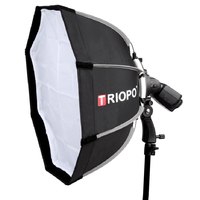 Studio pliable portable professionnel, montage rapide, boîte à lumière avec griffe universelle pour flash et lampe torche