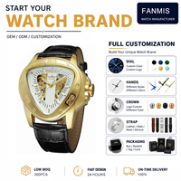 Montre mécanique automatique haut de gamme pour homme avec logo personnalisé, cadran triangulaire ajouré, vente en gros