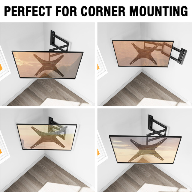 20-65 Inch Alloy Steel Full Motion TV Bracket Long Arm Wall Mount with Tilt and Swivel