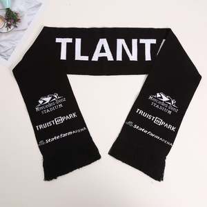 Écharpe en acrylique tricotée jacquard longue et durable avec pompons délicats pour supporters de basketball et de football, pour hommes, toutes saisons, promotion personnalisée - Product Image 3