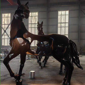 Abstracte Kunst Grote Paardensculptuur Ornament 304 Roestvrijstalen Tuindierdecoratie Gepolijste Techniek - Product Image 3