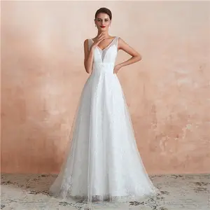 Абсолютно новые платья для гостей, свадебное платье Бохо с кристаллами по отличной цене