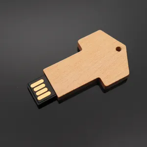Gitra Wooden Bamboo Engraved Key Shape 4Gb Flash Drive Usb Customized Wood Pendrive