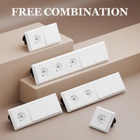 Prise de courant murale standard allemande Interrupteur de prise de courant pour panneau PC 16A 250V pour maison moderne