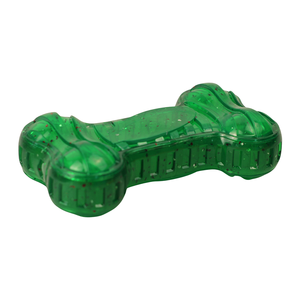 Jouet à mâcher transparent pour chien en TPR, en forme d'os, jouets interactifs pour animaux de compagnie avec texture dentaire, logo personnalisé pour chiens de taille moyenne et grande - Product Image 3