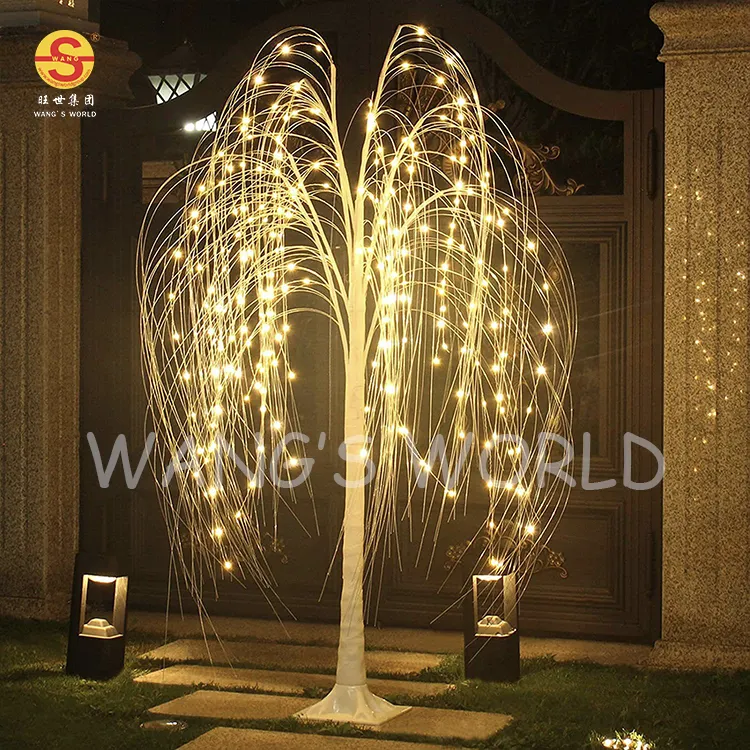 Multiple Sizes Warm White And RGB Lighted Twinkle Willow Tree Light With Remote Control