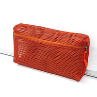 Sac de maquillage en maille recyclée en gros, pochette cosmétique en nylon, séchage rapide, respirant, sac de voyage pour la plage, la piscine, la douche