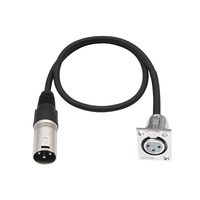 Câble de raccordement XLR 3 broches à montage sur panneau, traversant, mâle vers femelle, pour microphone et table de mixage, 0,6 m (2 pi), modèle 2026