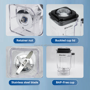 Alta Velocidade 6 em 1 Baixo Ruído Comercial Industrial Pó <span class=keywords><strong>Blender</strong></span> Máquina De Mistura De Frutas Pesadas Juicer Mixer <span class=keywords><strong>Blender</strong></span>