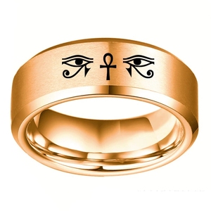 De moda ojo egipcio de Horus Ra udyat anillo amuleto anillo de acero inoxidable Egipto Faraón, Rey Motor DE para las mujeres al por mayor - Product Image 3