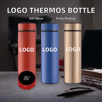 Thermos intelligent avec affichage de la température, en acier inoxydable 304, à double paroi, isolé sous vide, pour le bureau, alimenté par batterie, bouteille de voyage 6