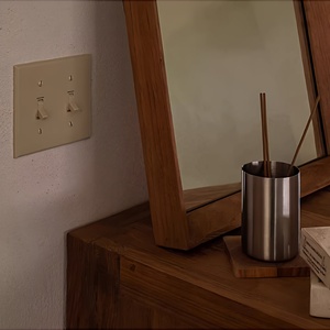 Espejo de Pared Estilo Wabi Sabi, Espejo Decorativo de Madera de Olmo Sólido, Espejo Rectangular <span class=keywords><strong>para</strong></span> Vestidor, Sala de Estar y Entrada - Product Image 3