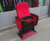 Chaise de salle de conférence ignifuge avec tablette pliable, chaise de théâtre