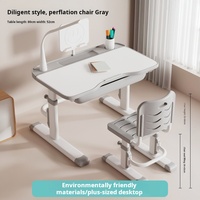 Table d'étude ergonomique de haute qualité et ensemble de chaises meubles d'étudiants confortables pour l'école Design moderne peut être augmenté abaissé