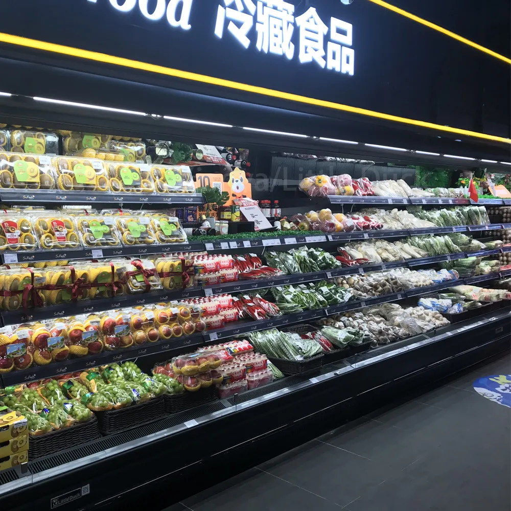 Multideck refriger mở máy làm lạnh cho siêu thị lạnh đa tầng thẳng đứng máy làm lạnh siêu thị hiển thị mát