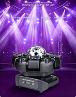 Lampu Panggung LED Moving Head DJ Efek Strobe Laser Magic Ball 6-Arm 120W Langsung dari Pabrik, DMX512, Aktif Suara, Dapat Diredupkan, IP33, Tahan Air