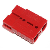 Connecteur de batterie 2 broches 50A avec boîtier PC et contact en cuivre, terminal 6AWG