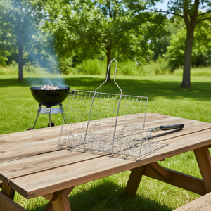 Panier de cuisson en acier inoxydable réglable pour barbecue extérieur, accessoires pour poisson et légumes - Product Image 2