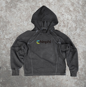 Sudadera Unisex de Poliéster/Algodón de 450 Gsm con Cierre, Talla 6XL, Logotipo Personalizado Estampado, Hombros Caídos, Estilo Vintage, Bordada - Product Image 4