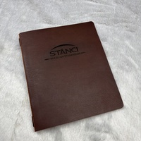 Porte-menu en cuir véritable fait main, classique, rectangulaire, 9x11,5 pouces, A4, cadeau d'affaires, accessoires de mode de luxe
